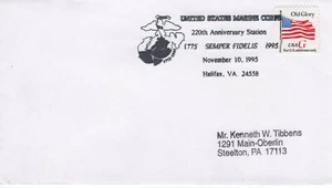 220 ANNIVERSARY USMC, HALIFAX, VA 1995 FDC8962 - Bild 1 von 1