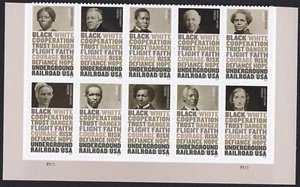 Scott #5843a (5834-43) Underground Railroad Plate Block of 10 Stamps - MNH Bott - Picture 1 of 2
