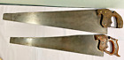 Antique Lot - 2 Henry Disston & Sons Hand Saws - 26-1/4" & 23-5/8" - Cool!