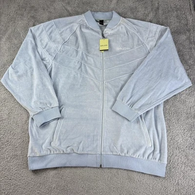 Chaqueta Sean John Para Hombres 3XL Azul Claro Terciopelo Cremallera Completa Pista Sudadera Suelta Y2K Foto 1 de 4