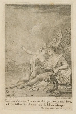 KARCHER (*1760) nach NOËL (*1782), Szene aus der Illias, Crayonmanier Klassizism - Bild 1 von 4