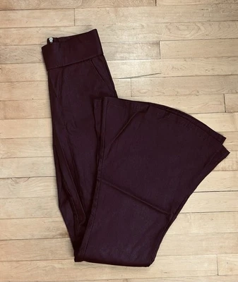 NWOT AMMO Burgundy Zip Back Super Flares Bell Bottoms Pants Medium Long Goth - Image 1 of 4