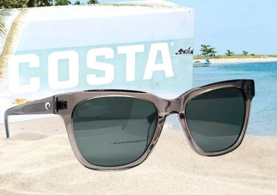 COSTA DEL MAR taupe crystal/gray COQUINA polarized 580G sunglasses NEW! (200610) - Image 1 of 4