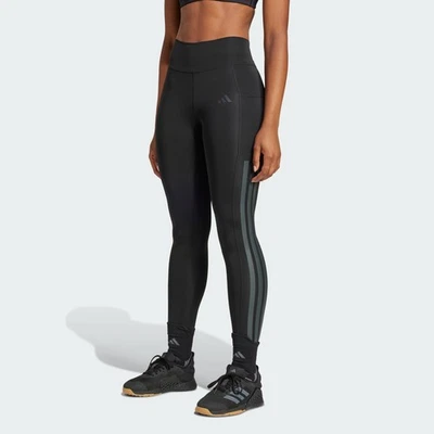 adidas women Optimé 3-Stripes Full-Length Leggings - Image 1 of 4