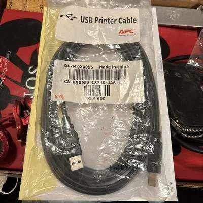 APC USB BLACK PRINTER CABLE APPROX 6 FT. LONG DP/NOXO956 - Image 1 of 3