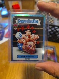 2025 Topps Worst of Garbage Pail Kids 40th Anniversary Drew Blood Blue 15/99 - Picture 1 of 3