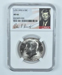 1776-1976-D Kennedy Half Dollar MS66 NGC Special Label - Picture 1 of 5