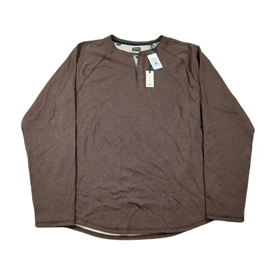 Buffalo David Bitton Kariver Henley Shirt Mens 2XL Chocolate Brown $59 - Image 1 of 4
