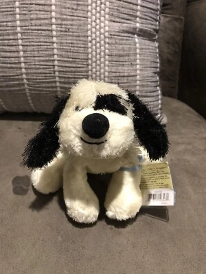 Ganz Webkinz WebKinz  B & W CHEEKY DOG #HM192 8" Plush Stuffed Toy Unused Code - Image 1 of 2