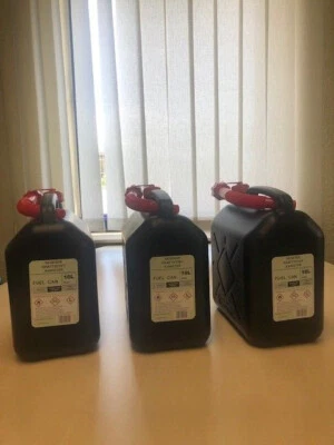 3 x  Benzinkanister 10 Liter Kraftstoff Kanister schwarz  - Bild 1 von 2