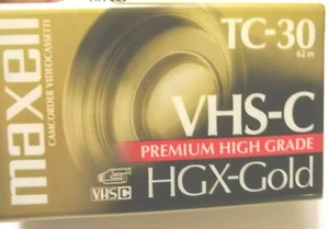 2 Pack 60 Min Blank Camcorder Video Cassette Tape Maxell VHS C Gold Premium New - Picture 1 of 4