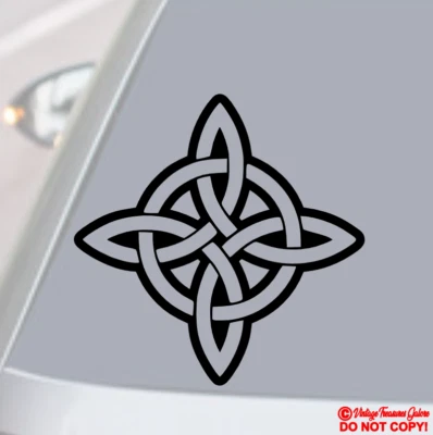 NUDO DE BRUJA CELTA CALCOMANÍA DE VINILO PEGATINA DE COCHE WICCA SÍMBOLO DE BRUJERÍA MAGIA PAGANA Foto 1 de 4