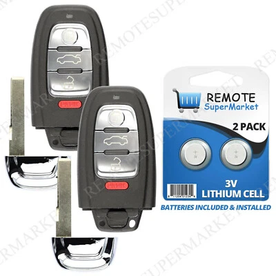 2 Replacement for 2009 2010 2011 2012 2013 2014 2015 Audi A4 S4 Remote Smart Fob Foto 1 de 4
