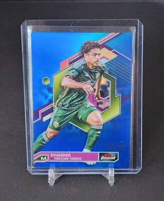2023 Topps Finest MLS Blue Refractor #51  Evander  /150 - Image 1 of 3