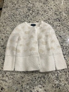 Cynthia Rowley 4t Button Up Cardigan With Heart Buttons 2 Buttons Missing  - Picture 1 of 9