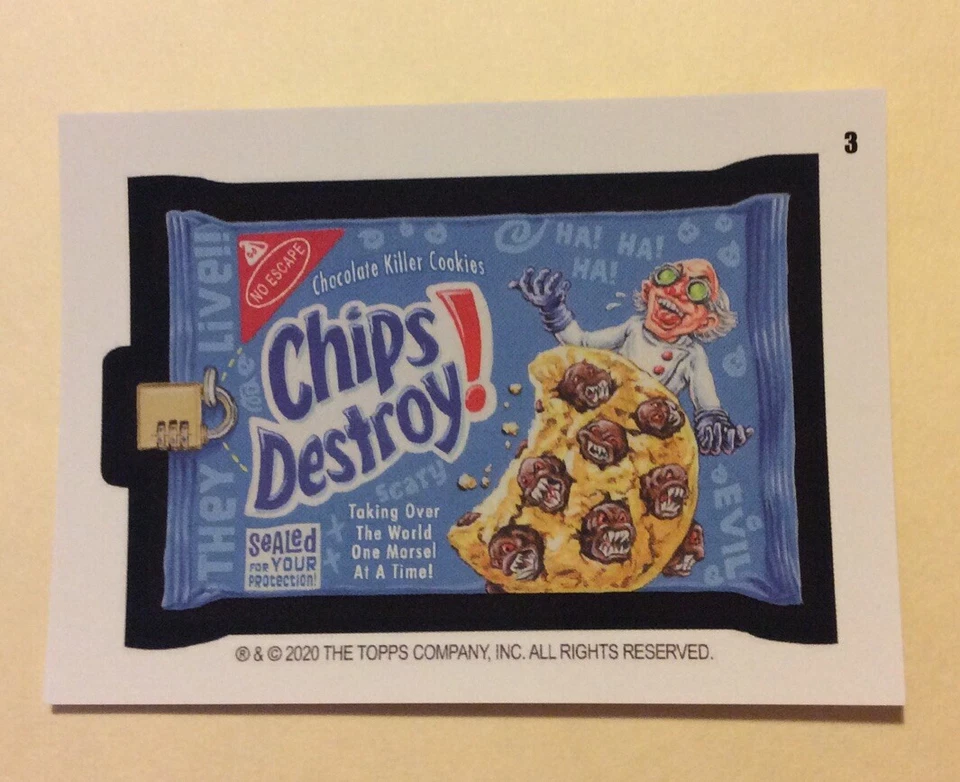 2020 Wacky Packages Chips Destroy Puzzle Back #3 - Image 1 of 2