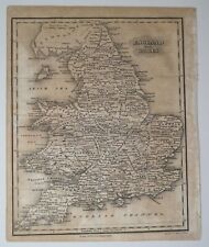 Antique Map ENGLAND & WALES 1852 Geography by Samuel Walker Boston W. Chapin
