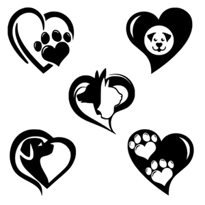 Calcomanía de vinilo con estampado de pata para coche ventana parachoques corazón amor mascotas gato perro animales - Imagen 1 de 10