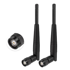 2pcs 5dBi 2.4GHz WiFi Antenna RP-TNC Male for Wireless Router Linksys WRT54G - Picture 1 of 12