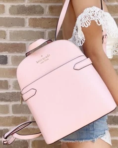 Kate Spade New York Staci Dome LKO Rucksack Kreide rosa Saffiano Leder neu $ 359 - Bild 1 von 11