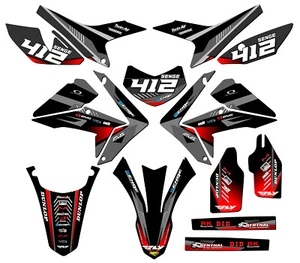 2012-2020 CRF 250 L SURGE Black Senge Graphics Kit Compatible with Honda - Picture 1 of 10