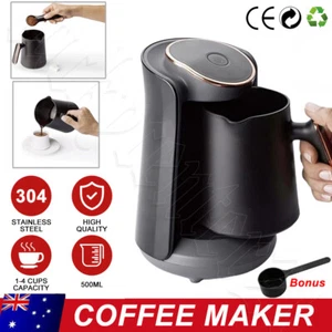 Electric Turkish Greek Coffee Maker Boiled Coffee Kettle Brew Tea Espresso 0.5L - Picture 1 of 12