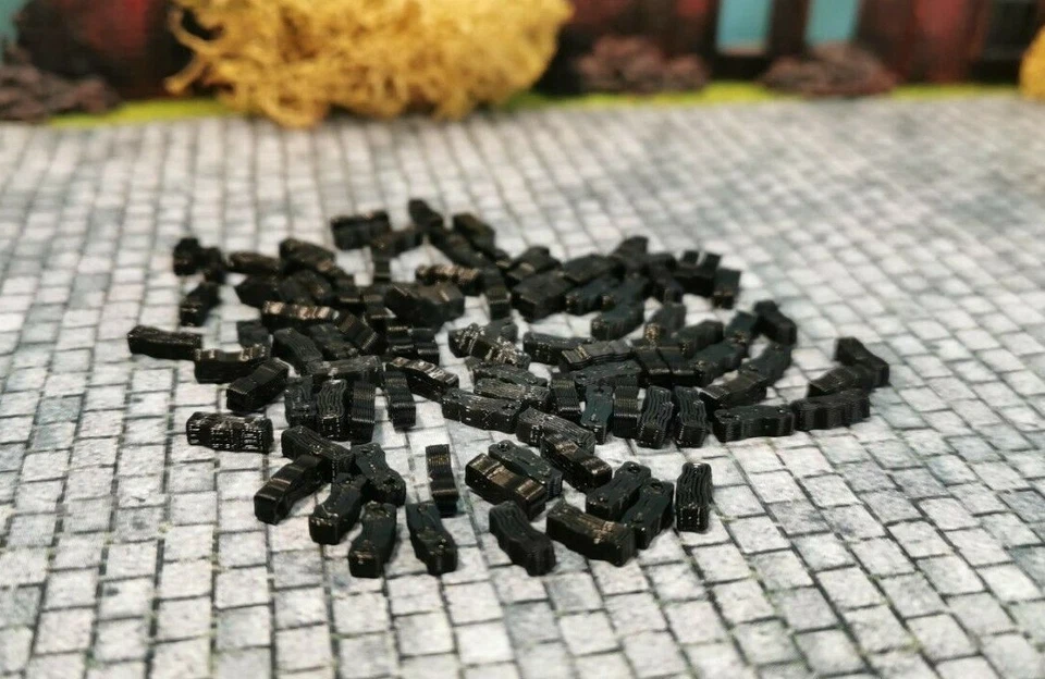 100 Stück Kohlebriketts Brikett Kohle schwarz Kunststoff für LGB Spur G Ladegut