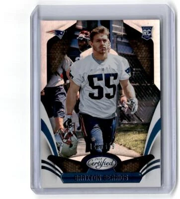 2018 Panini Certified #180 Braxton Berrios Mirror Silver RC /499 - Image 1 of 2