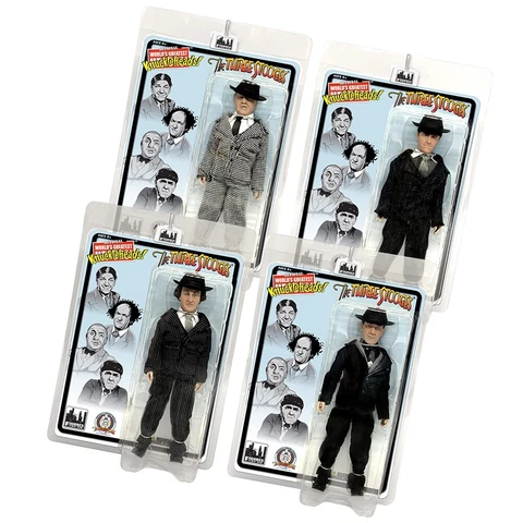 The Three Stooges 8 Inch Action Figures Series: Gangster Series Set of all 4 Cover