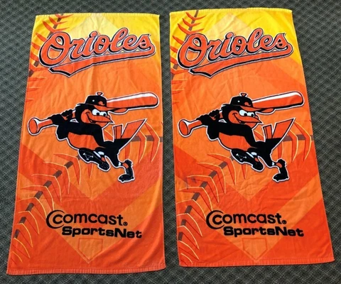 2 BALTIMORE ORIOLES BIRD SGA VINTAGE BEACH TOWEL 53"X27" Cover