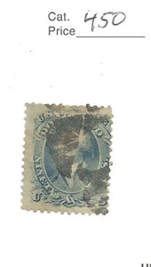 # 72, 90 cent blue cork cancel, 1861, CV $450 - Picture 1 of 2