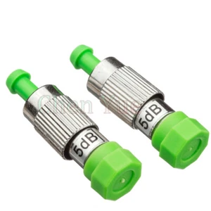 2pcs FC/APC Male-FC APC Female Simplex Mode Fiber Optic Attenuator Adapter 5DB - Picture 1 of 5
