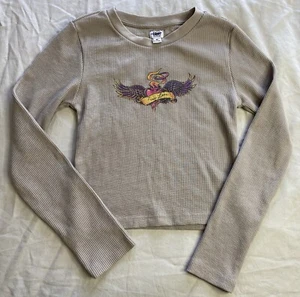 BDG True Love Langarm Waffel Thermo Shirt Crop Top Urban Outfitters M Y2K - Bild 1 von 8
