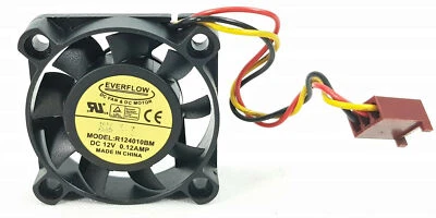  Everflow Lüfter 40x40x10mm R124010BM DC 12V 6000 U/min 29dBA Kugellager 3-pin - Bild 1 von 2
