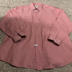 TravelSmith Men's XLCotton No Iron Long Sleeve Red Pocket Button Outdoor - Picture 1 of 6