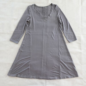 Garnet Hill Jersey Knit Dress Small Gray