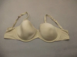 42C Bali Womens Beige Lined Underwired Back Closure Demi Bra 10L - Picture 1 of 8