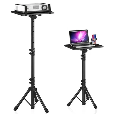 Projector Stand Tripod Adjustable, Laptop Height from 23.5 to 46.5 inches wit... - Image 1 of 4