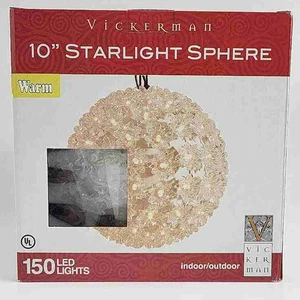 VIckerman 10" Starlight Sphere Warm White - NIB - Picture 1 of 3