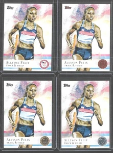 2012 TOPPS OLYMPIC ~ ALLYSON FELIX ~ BASE - BRONZE - SILVER - GOLD  CARD #66 LOT - Picture 1 of 2