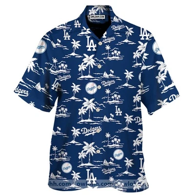 Hawaiian Shirt LA Dodgers Unisex Baseball Fan Gift Holiday Aloha Wear - Image 1 of 4