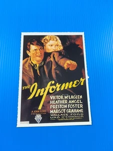 THE INFORMER VICTOR MCLAGLEN MINI POSTER CIAK POSTCARD MOVIE CINEMA - Picture 1 of 2