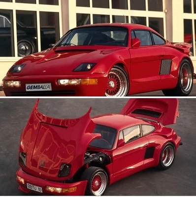 Modellino Porsche 911 993  Gemballa  Mirage  in Ferro Scala 1:24 Rossa - Immagine 1 di 2