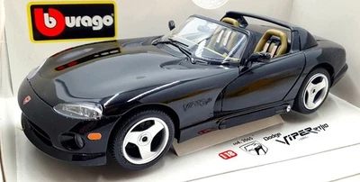 Burago 1/18 Scale Diecast 3065 - Dodge Viper TR/10 1992 - Black - Image 1 of 4