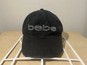 Bebe Baseballkappe Mütze schwarz Strass Strapback OSFM Y2K Einheitsgröße Damen süß - Bild 1 von 8