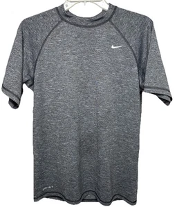 Camiseta deportiva Nike Dri-FIT para hombre talla pequeña gris jaspeado manga corta - Imagen 1 de 5
