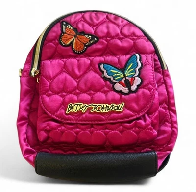 Betsy Johnson Pink Mini Backpack with Butterfly Design - Image 1 of 4