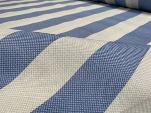 Honeycomb White STRIPES Fabric Furnishing Curtain Upholstery Material 140cm Wide - Picture 1 of 44