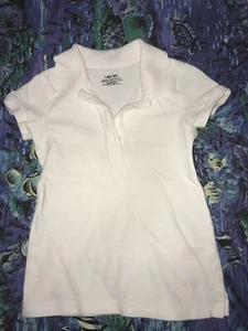 Cherokee Footwear Girls' White Uniform Short Sleeve Polo XS/TP (4/5) School - Picture 1 of 5