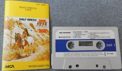 CHER Half Breed CASSETTE TAPE ~ RARE ~ MCA AUSTRALIA Paper Labels - Image 1 of 4